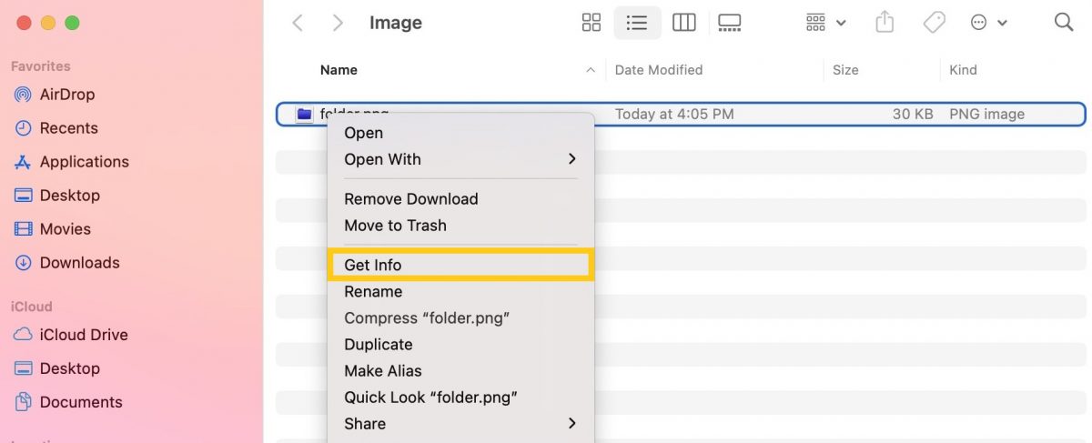 mac folder icon change